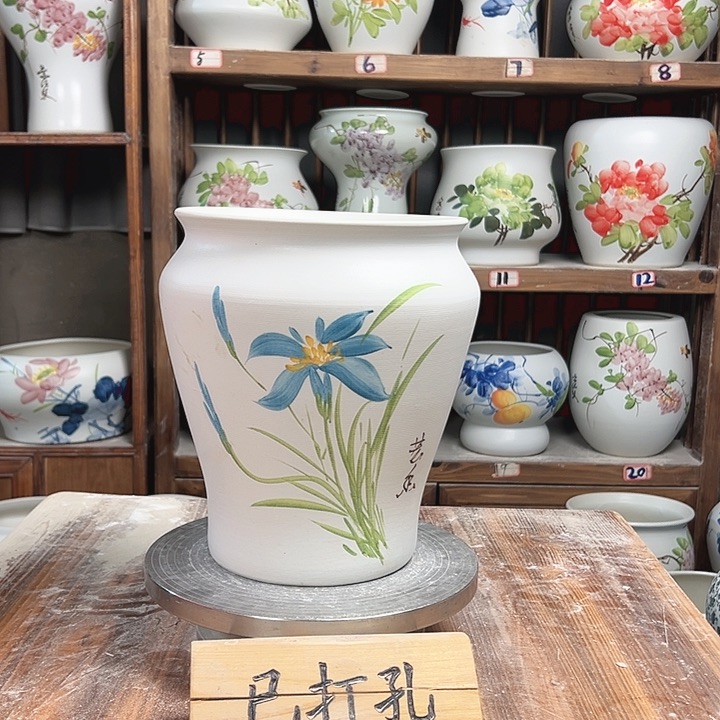 摆件小脚玉兰新款陶瓷