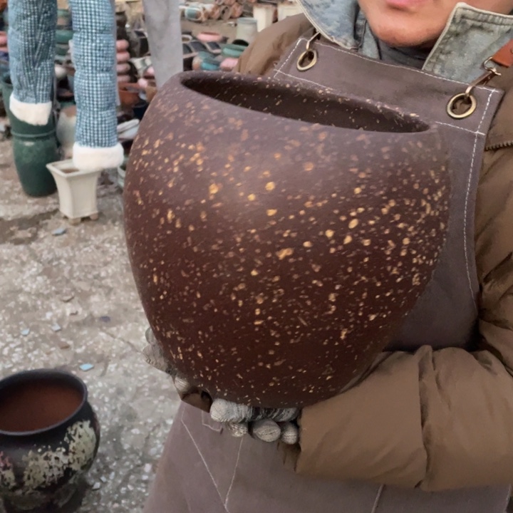 紫砂花盆口20高24正品正品