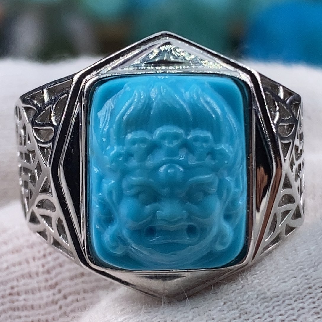 绿松石银S925镶嵌珠宝奇石