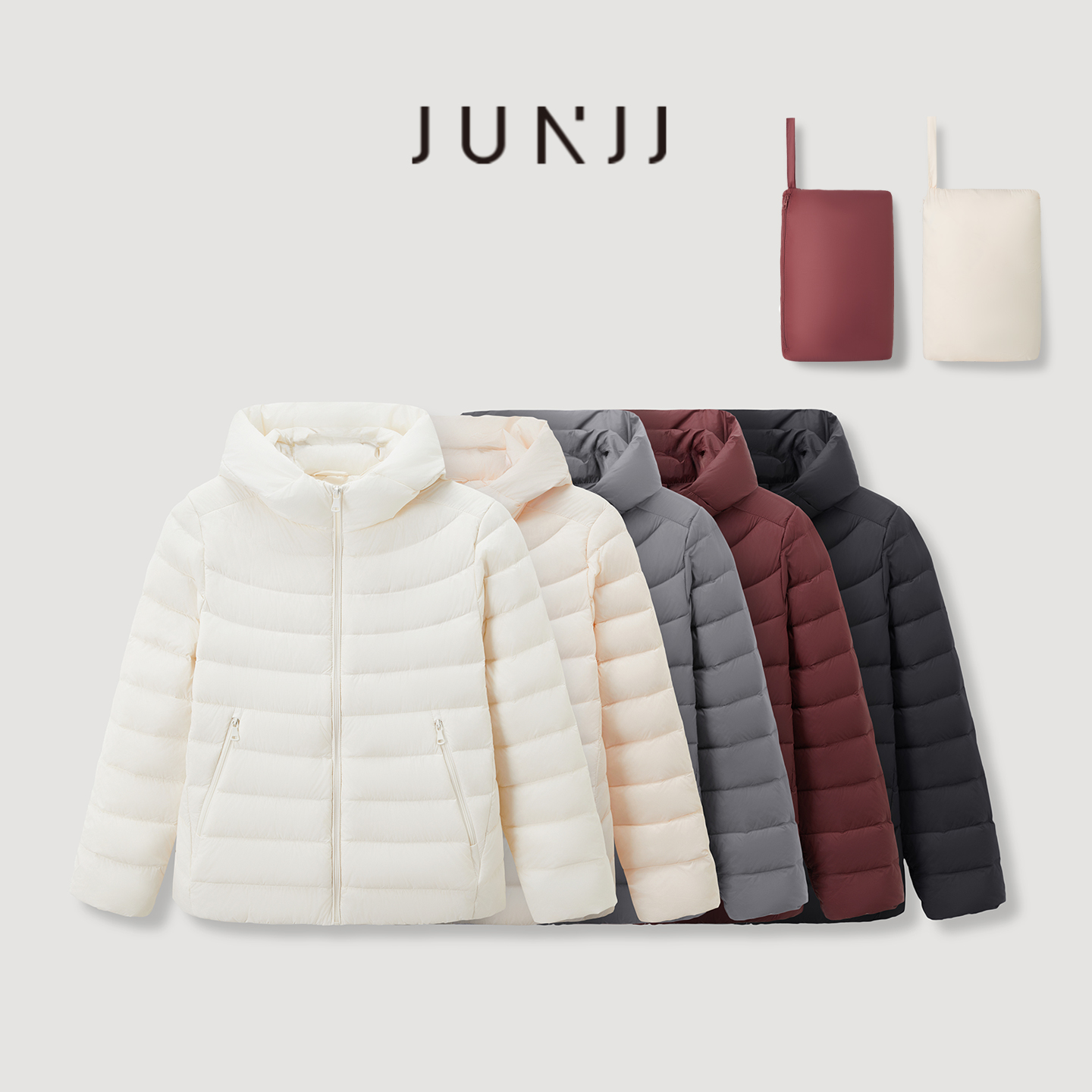 杰瑞【舒适主义】新款羽绒服女款短款轻薄羽绒保暖连帽外套时尚便携