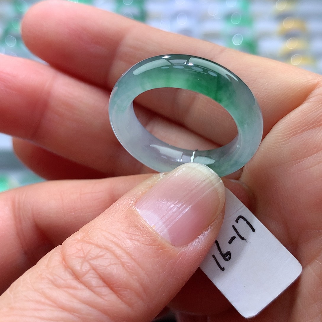 翡翠戒指未镶嵌16-17号