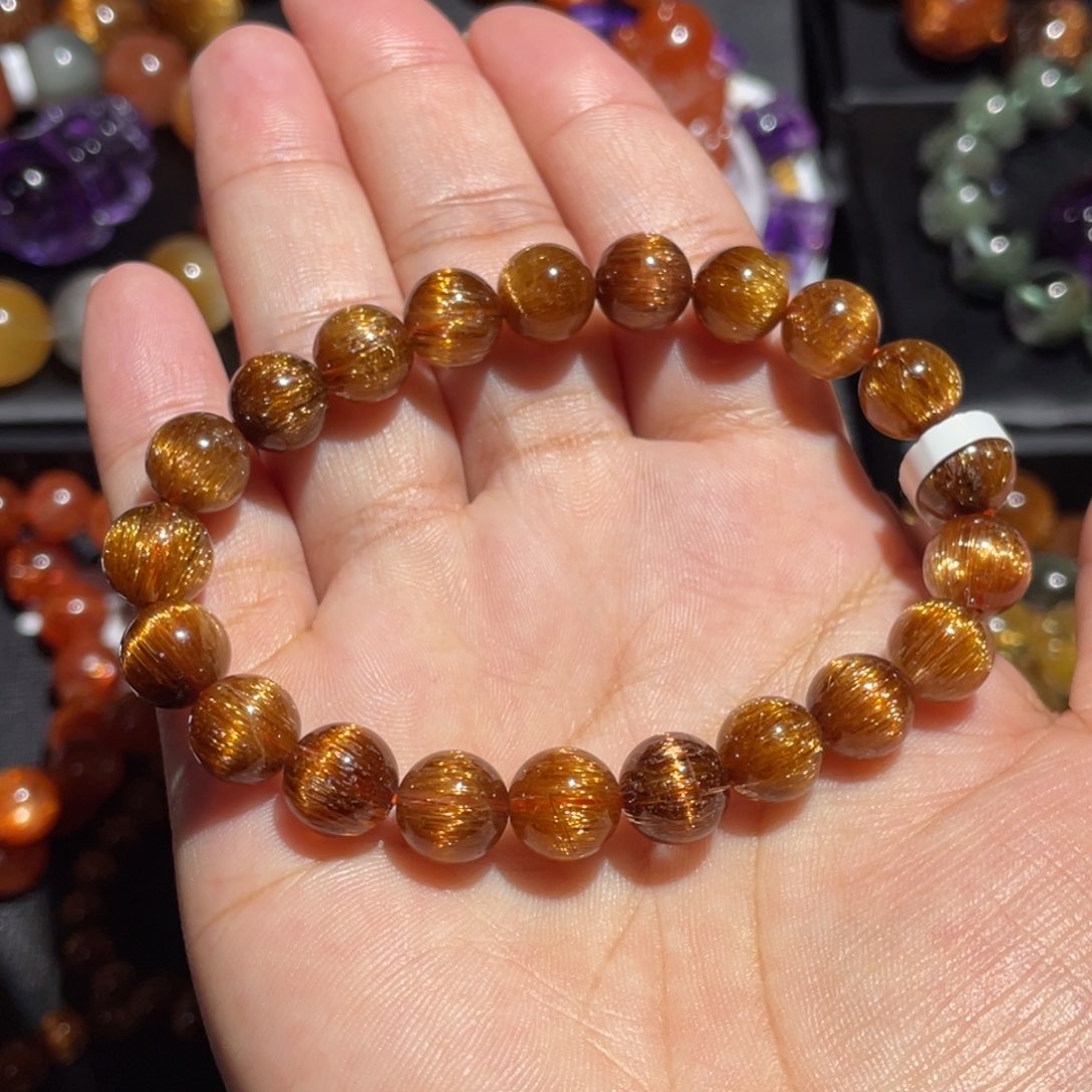 水晶手链未镶嵌铜顺发9mm