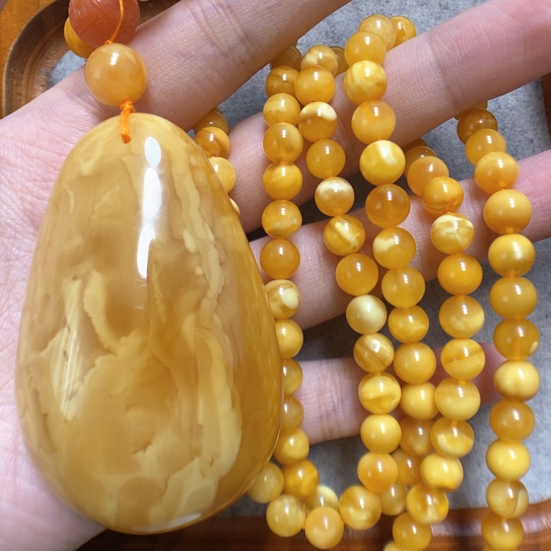 蜜蜡项链未镶嵌蜜蜡吊坠