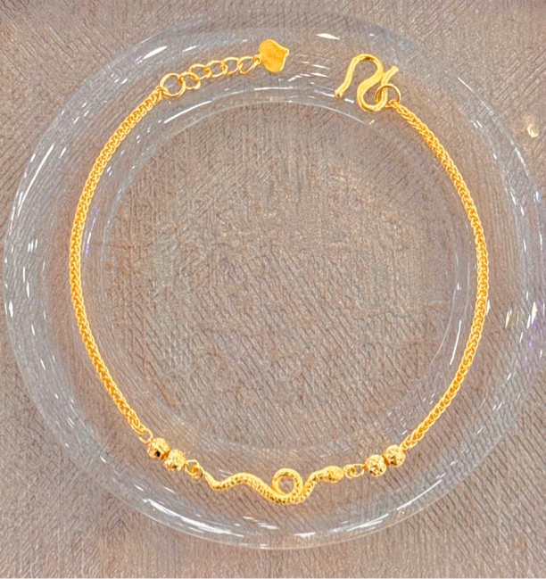 B3明牌5G足金灵蛇手链3.78g