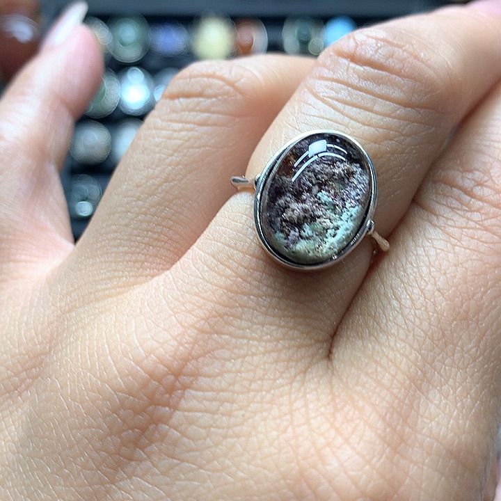 水晶水晶戒指银S925镶嵌