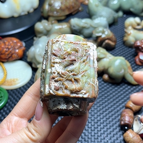 白玉菩提吊坠摆件