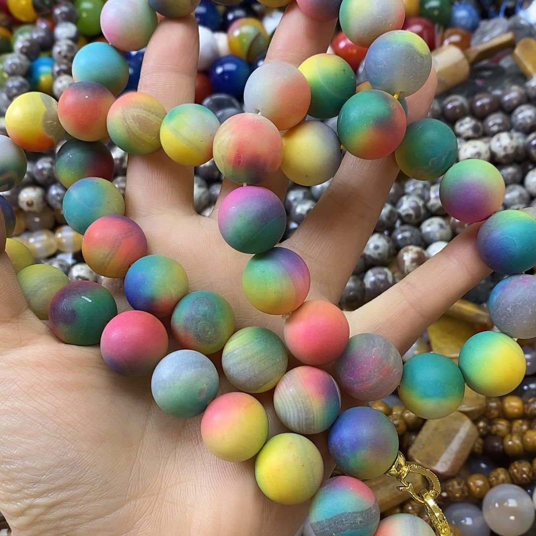 玛瑙/玉髓未镶嵌珠宝半成品套装一条