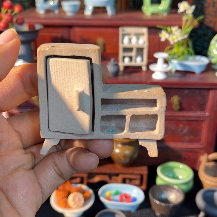 摆件阿*个微陶老王迷你花瓶