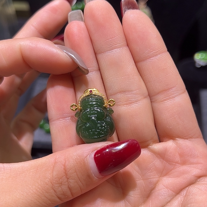 和田玉银S925镶嵌颈饰