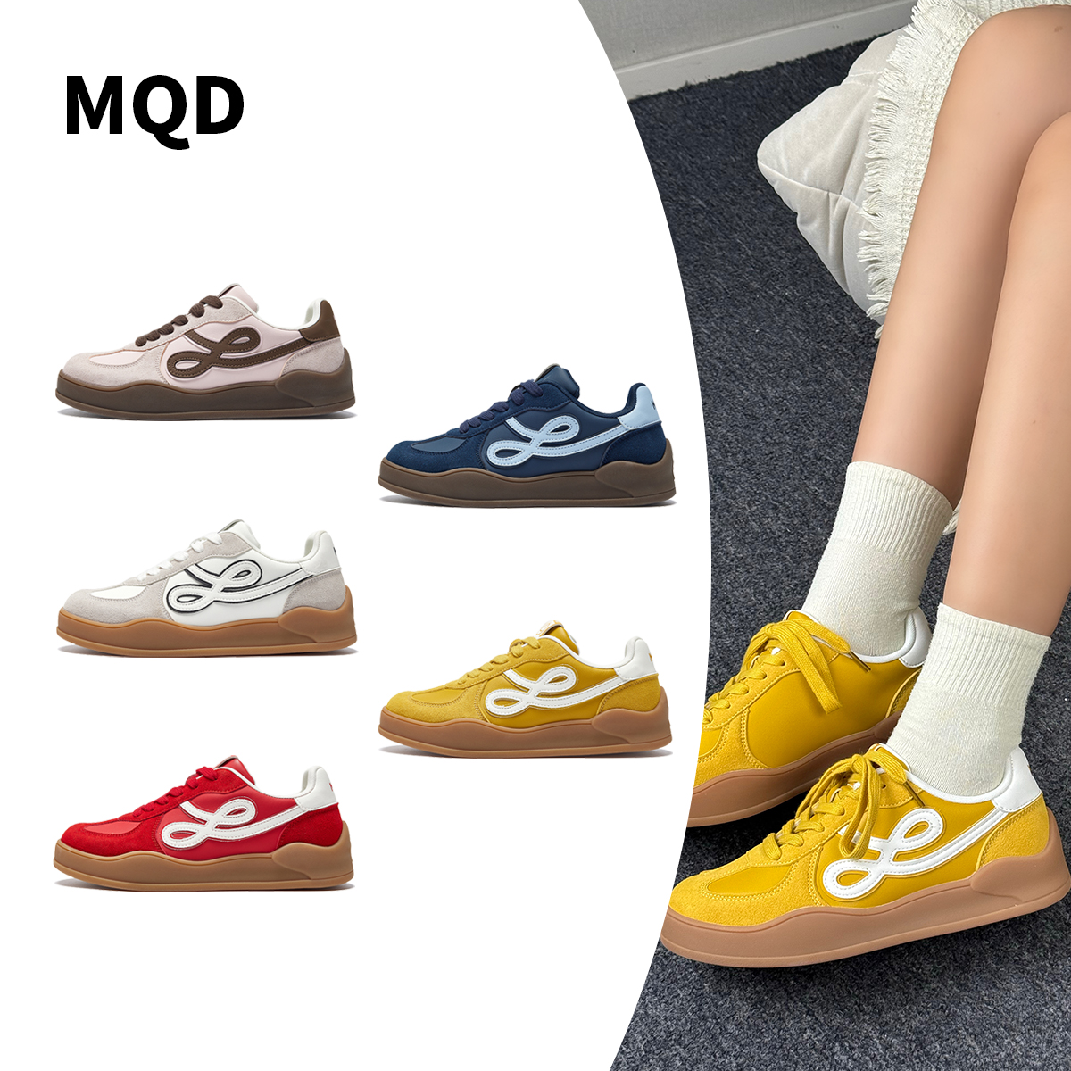 MQD马骑顿新款 秋冬百搭轻便透气板鞋鞋子休闲鞋板鞋 德训鞋