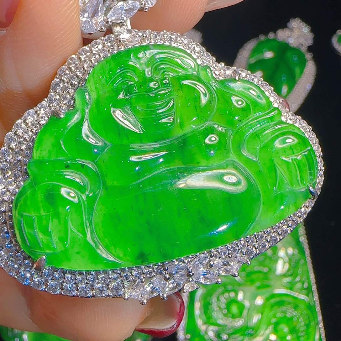 翡翠吊坠(赠链)银S925镶嵌