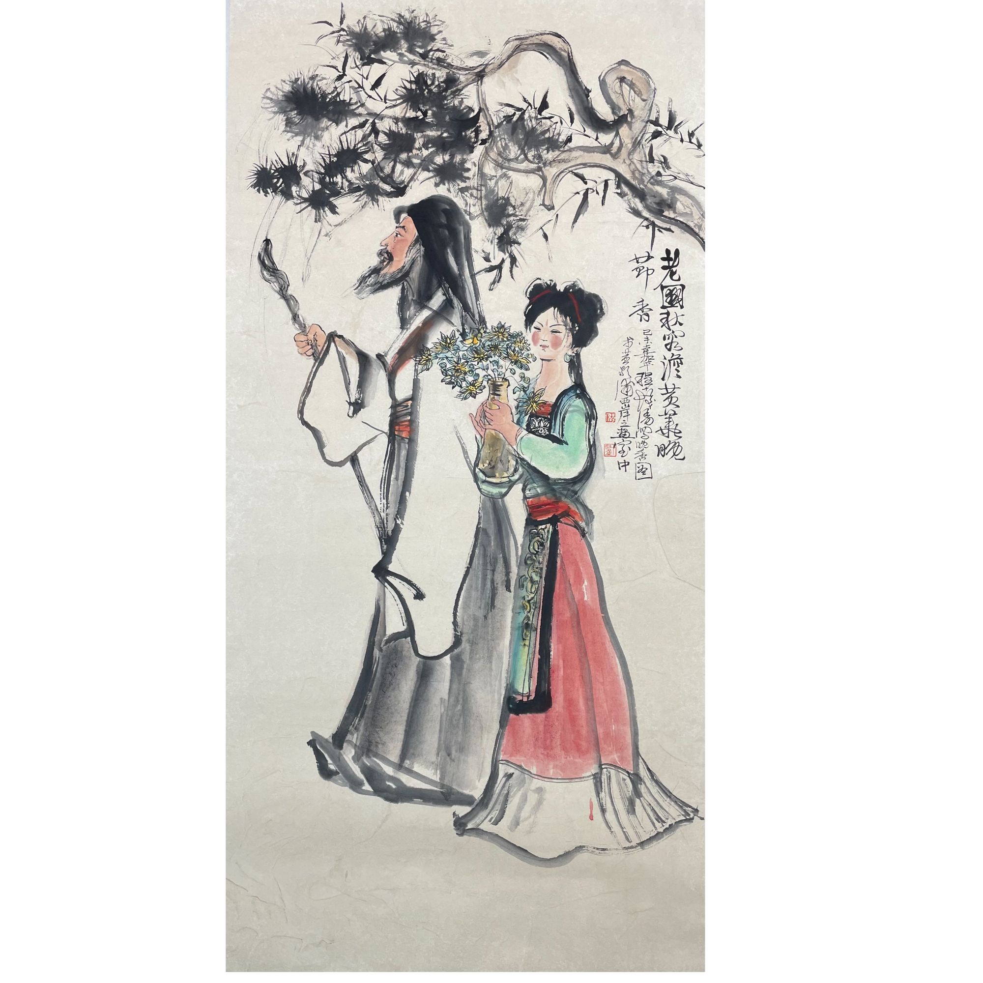 C-T-1713 人物画 138cm*69cm 托底