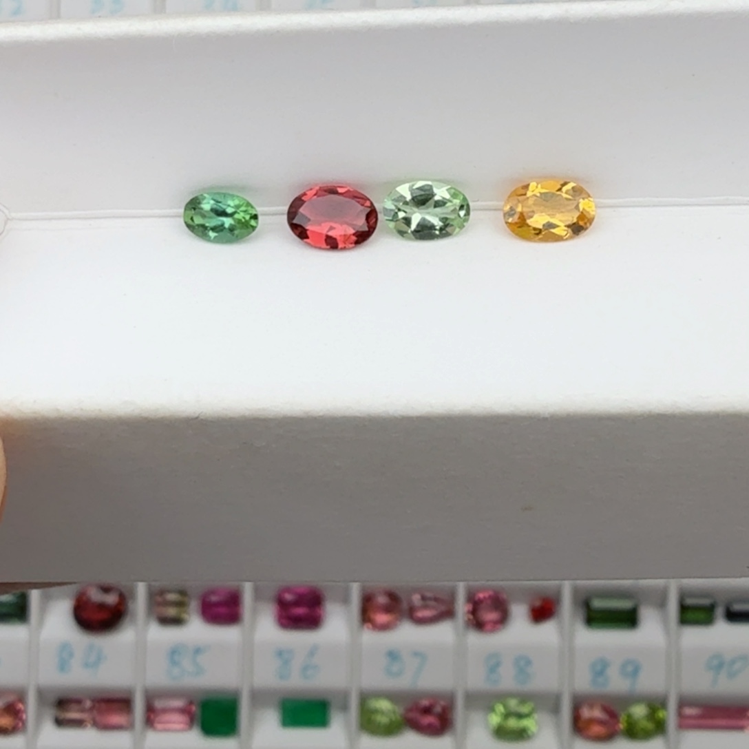 h***h碧玺未镶嵌珠宝半成品天然4颗