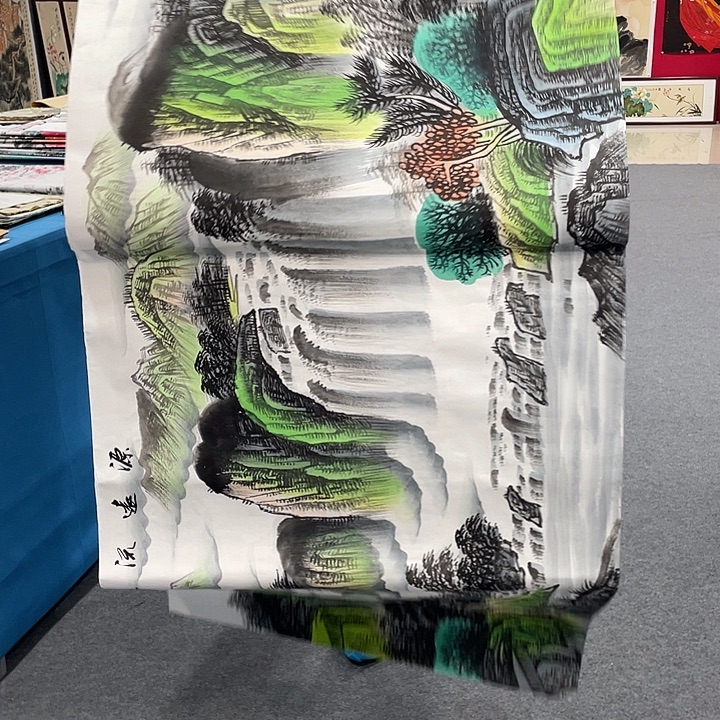 国画今天上午国画作品展示