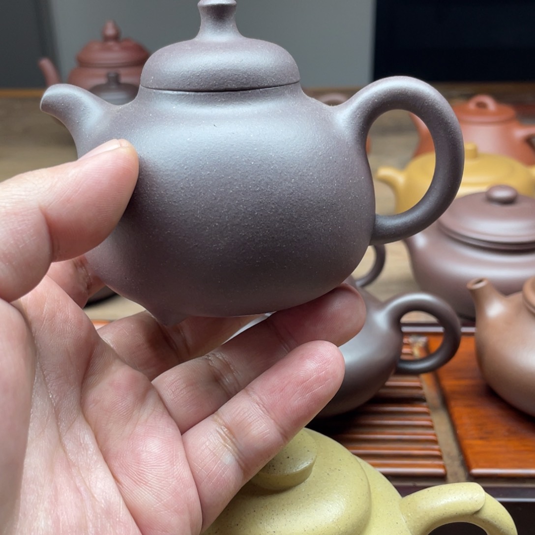 紫砂茶壶欢***豆紫砂壶收藏