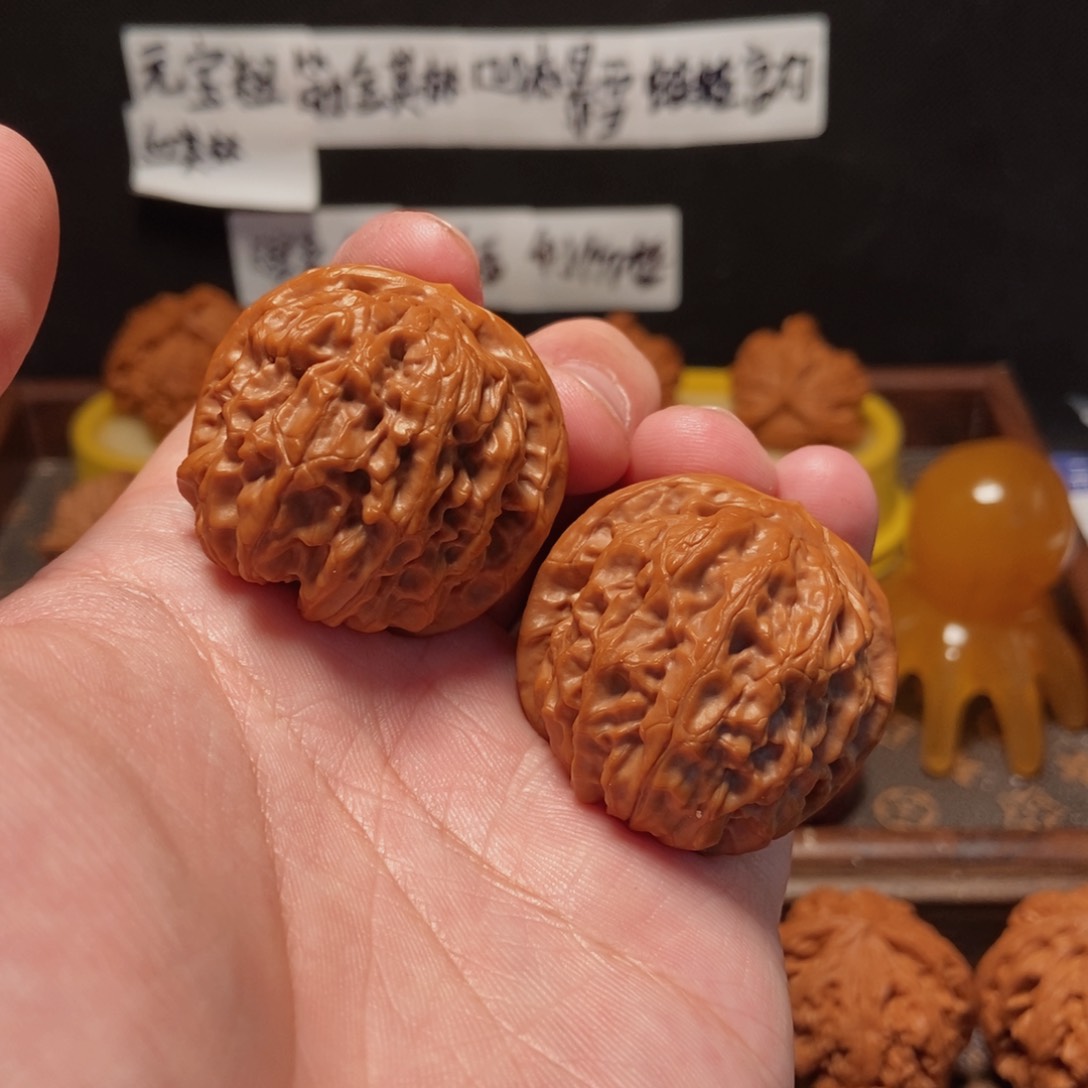 吊坠文玩核桃金麒麟38尺6