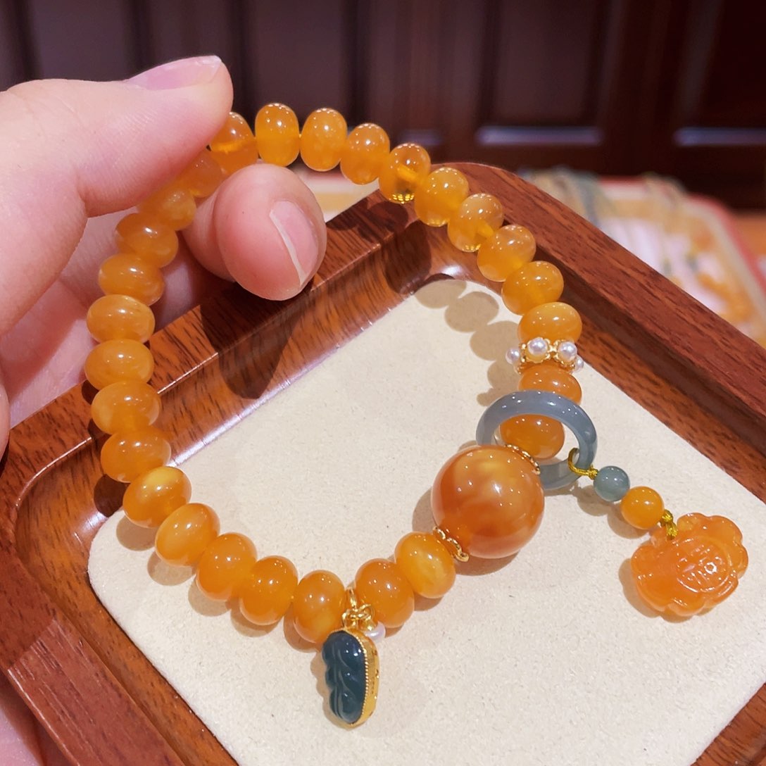 蜜蜡手链未镶嵌手串