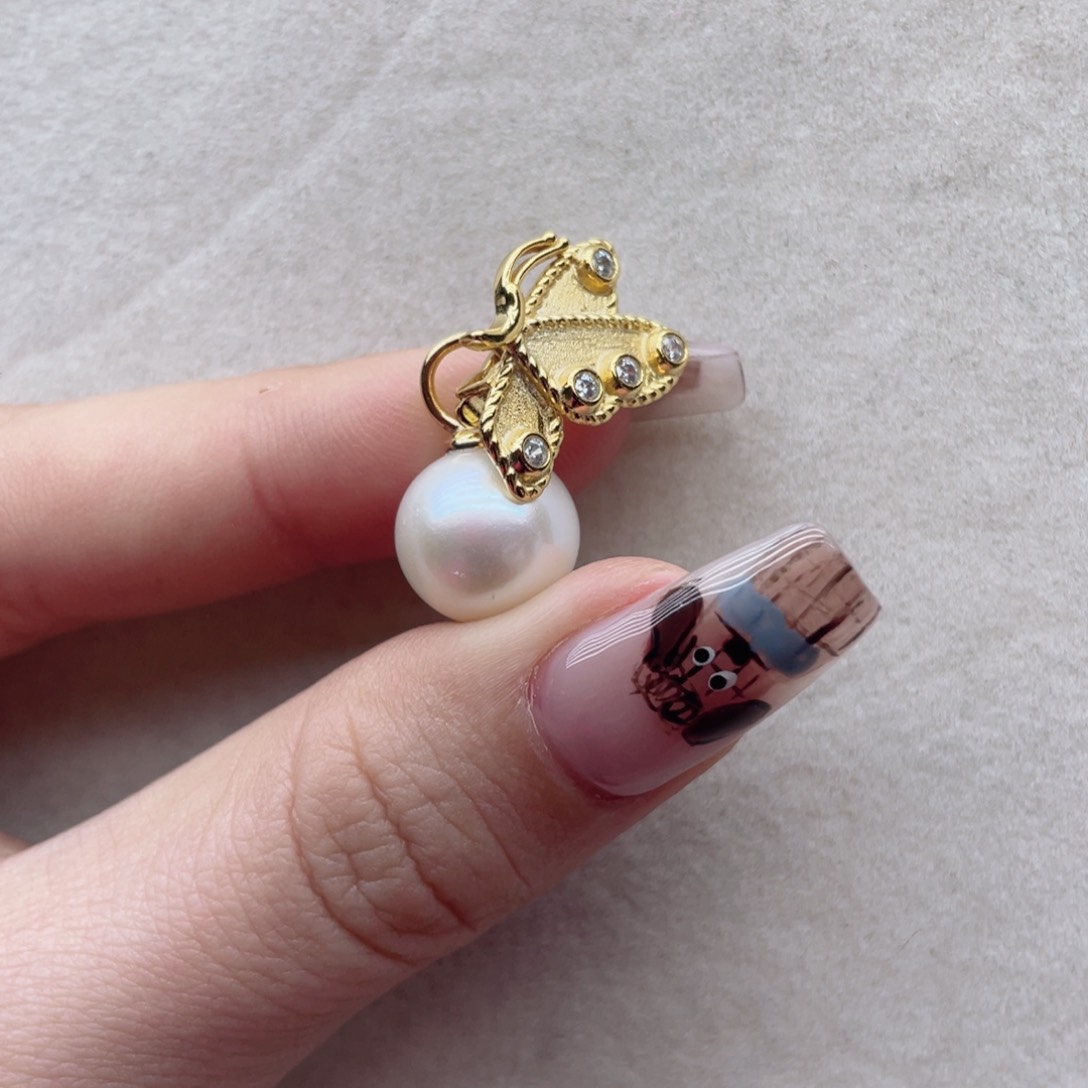 淡水珍珠颈饰银S925镶嵌A21