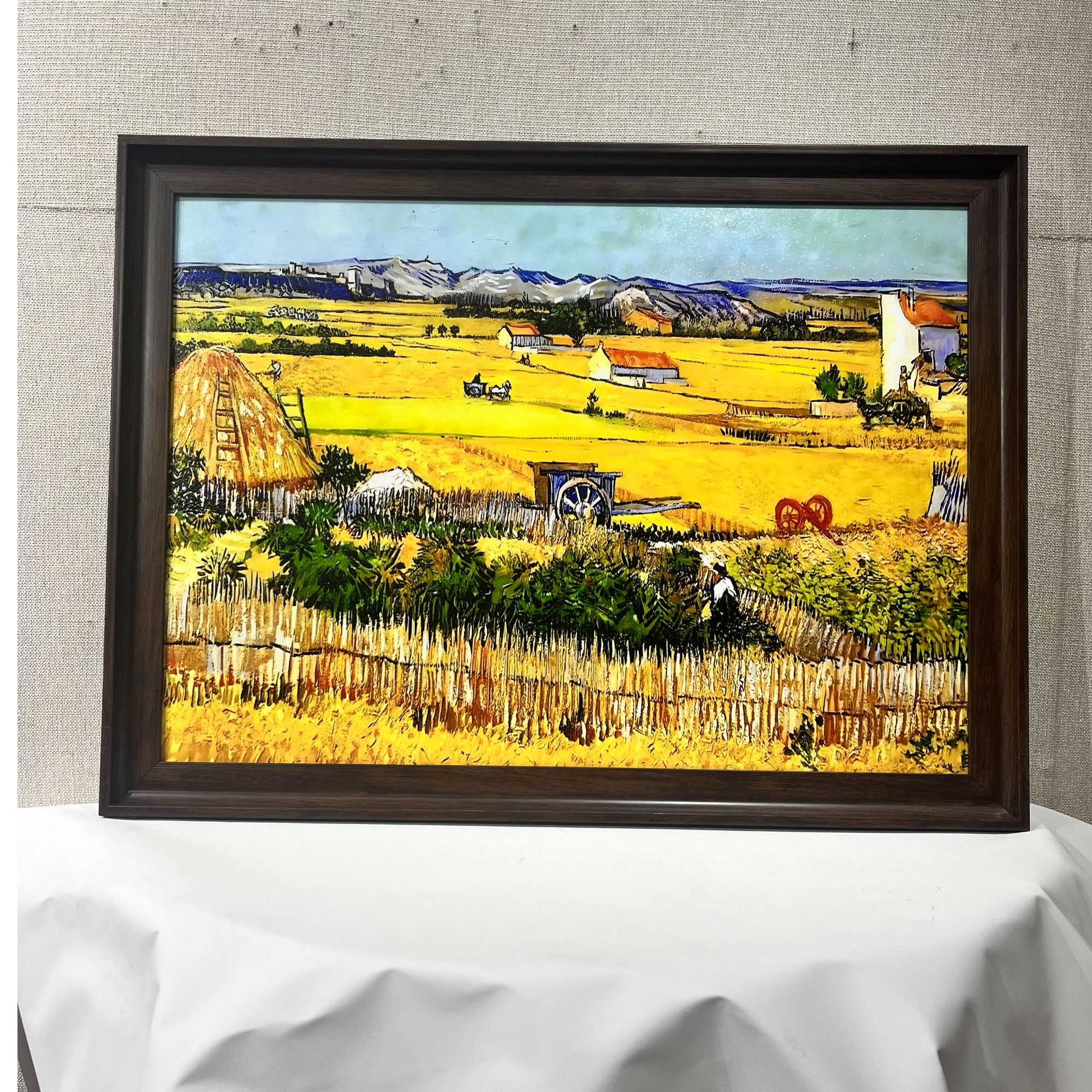 251法式复古中古梵高丰收客厅装饰画客厅玄关画