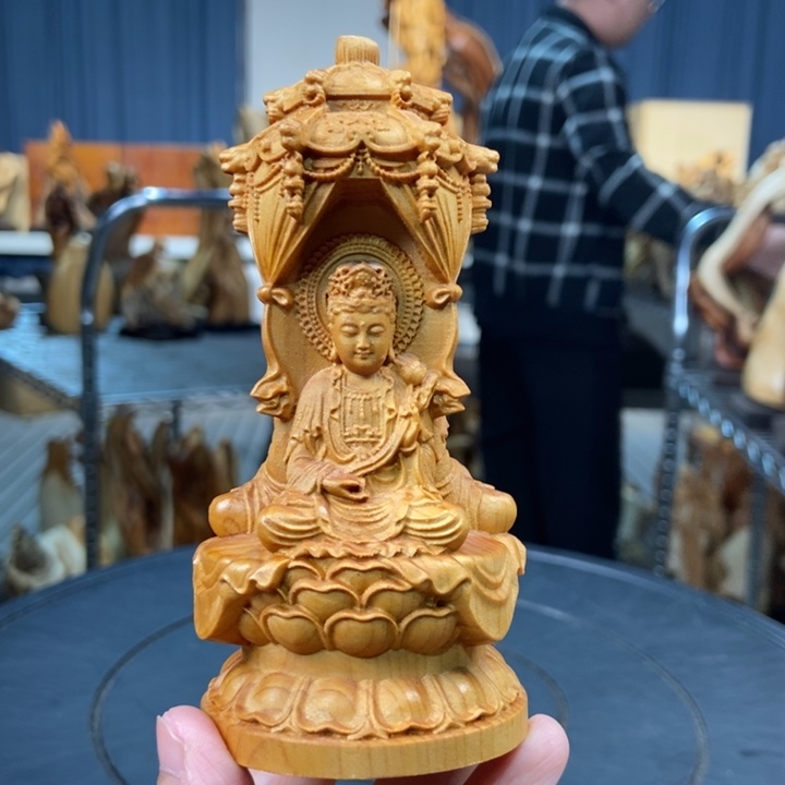 柏木（崖柏）西方三佛