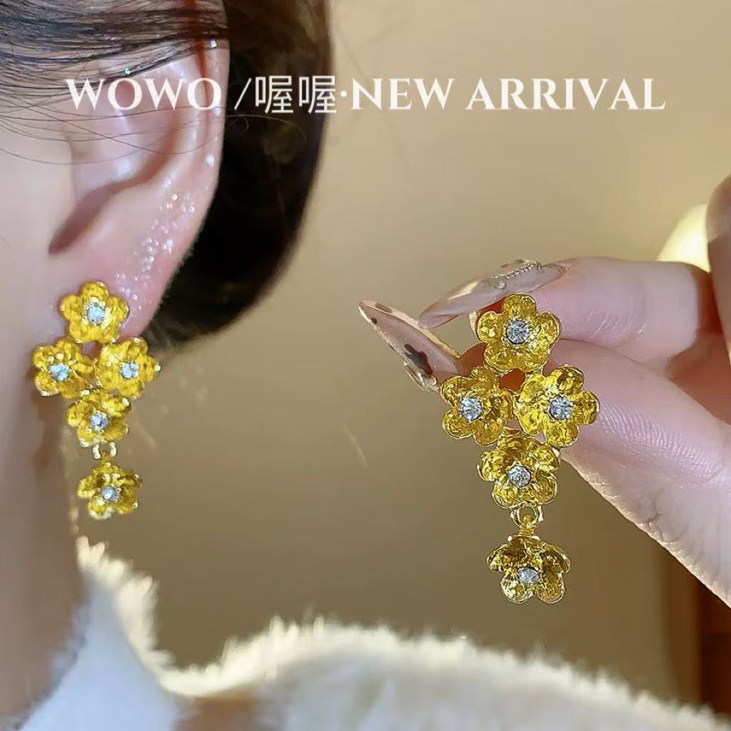 铜合金耳饰 【四喜专属】W0W0“繁花似锦”耳饰R2235