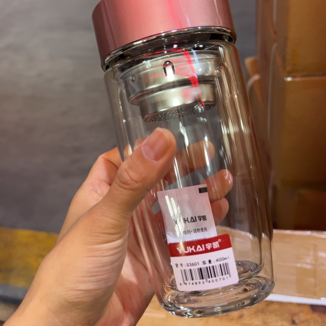 宇剀玻璃杯400玻璃杯金色玻璃杯