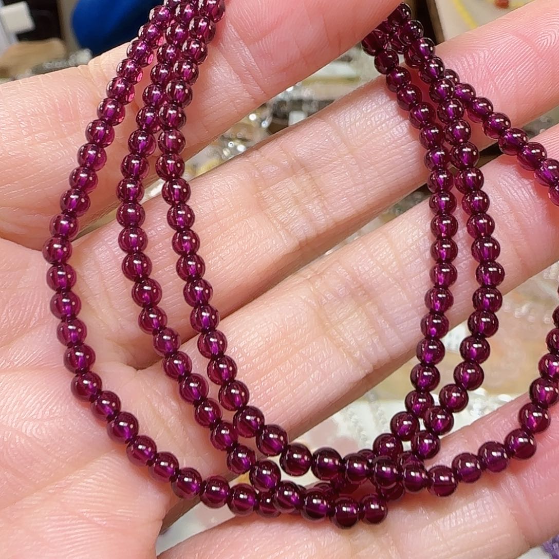 未镶嵌手串水晶紫牙乌三圈