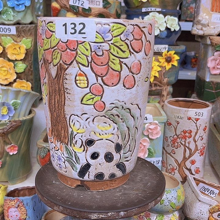 紫砂花盆粗陶材质多肉花盆发货十个