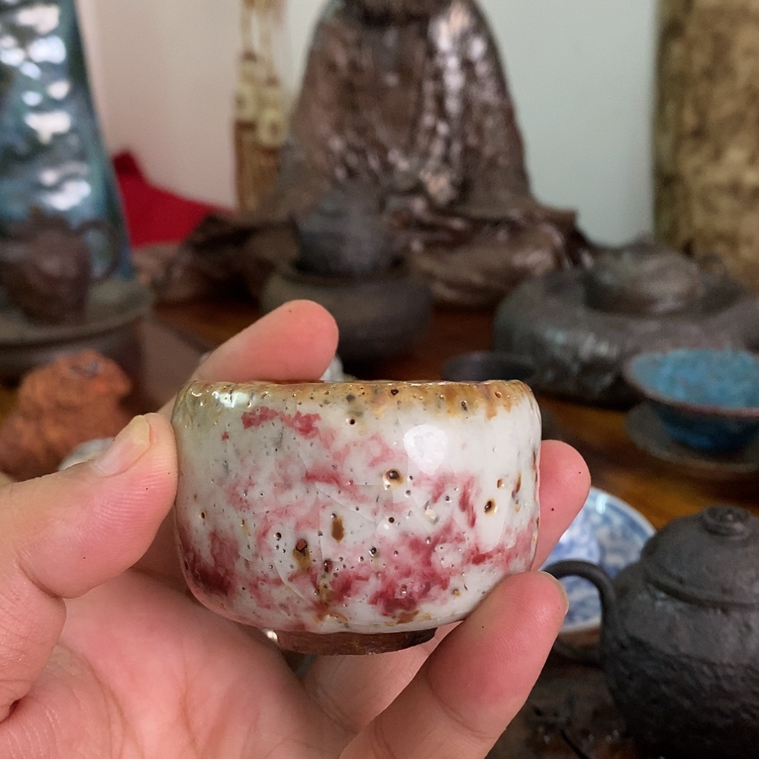 手工制作柴烧茶具