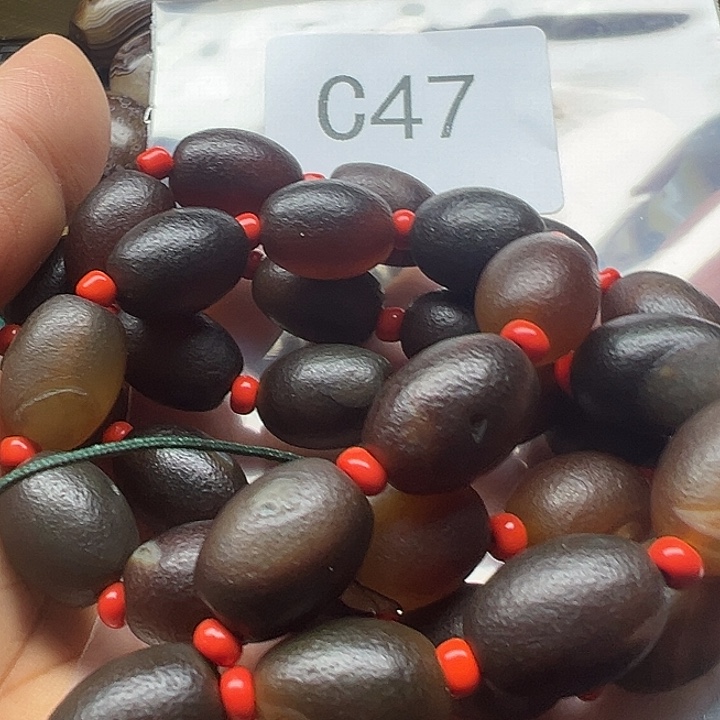 ****ᵕ玛瑙/玉髓未镶嵌手链