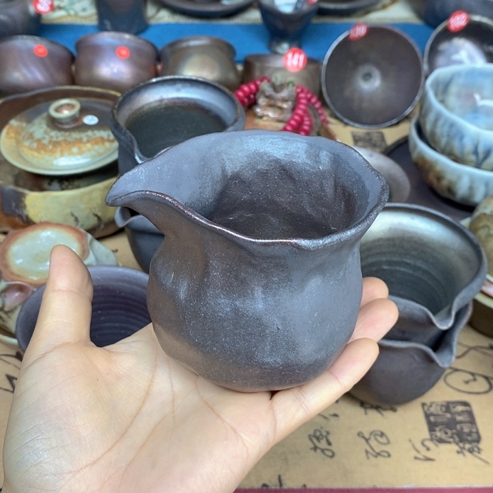 杯子纯柴烧手工裸烧茶器