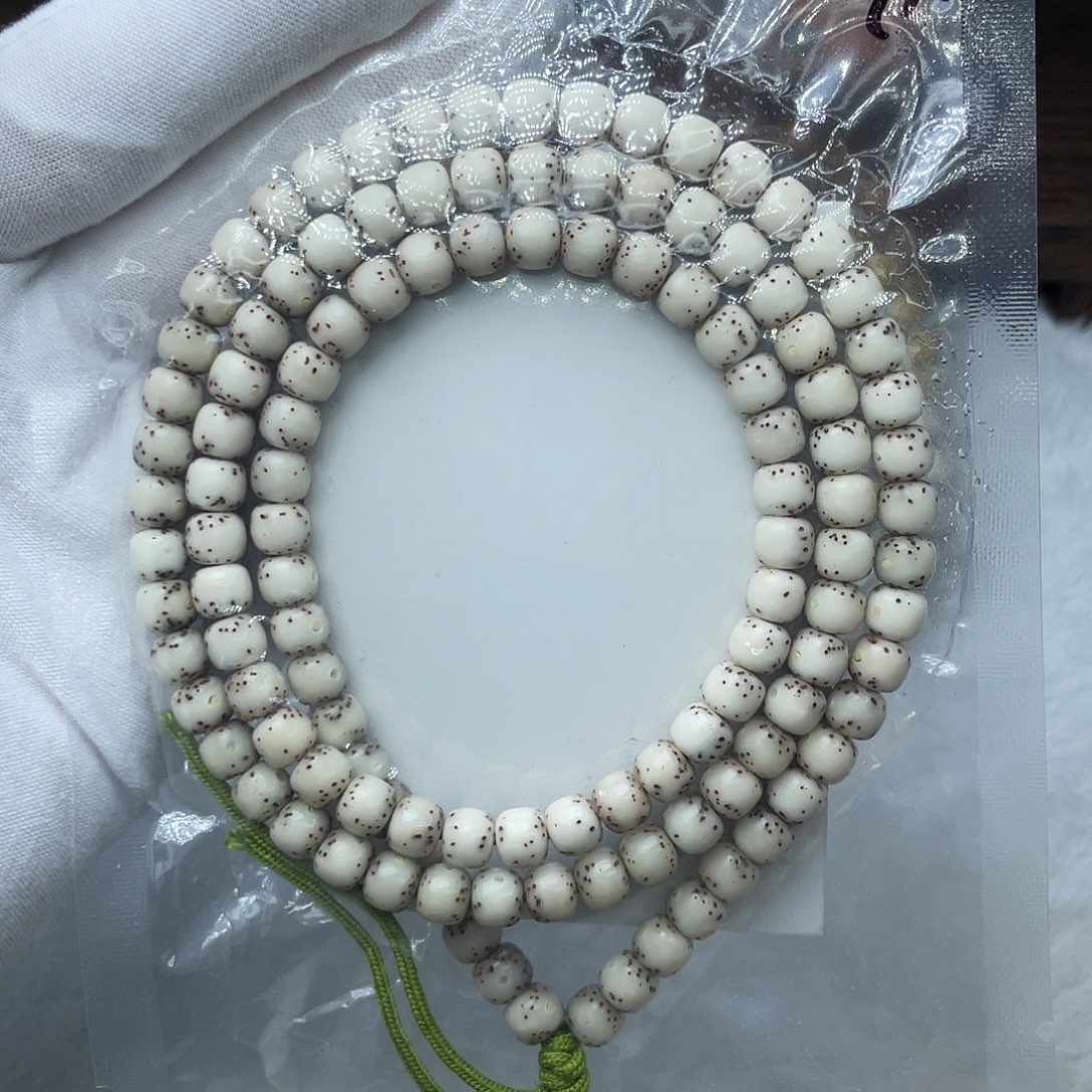 星月菩提手串原生态石玉7✖️6通体留白108长串