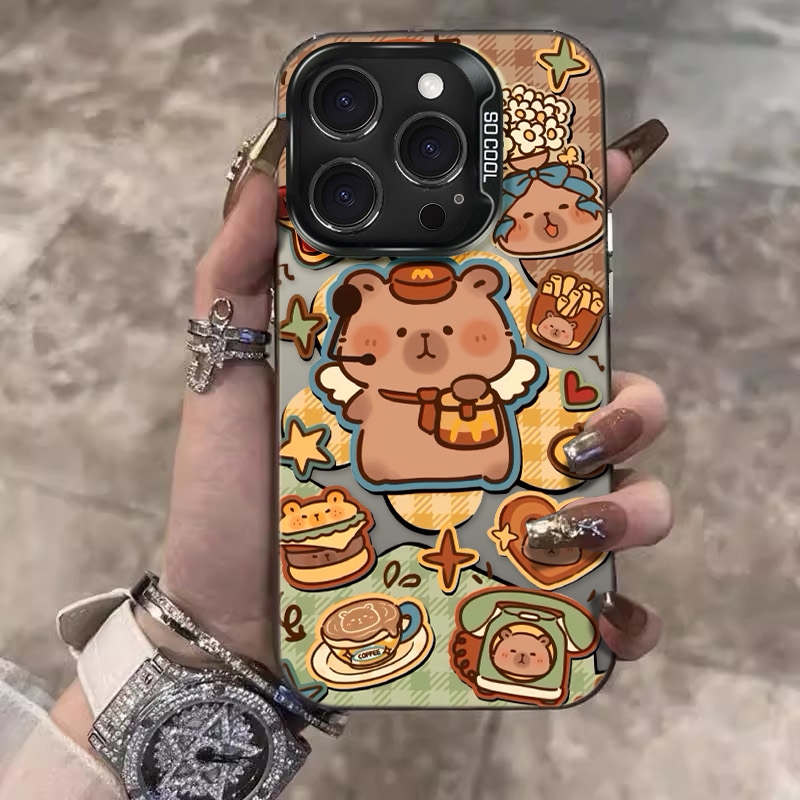 可爱卡通史迪仔手机壳适用于苹果iPhone16华为小米oppo一加磨砂