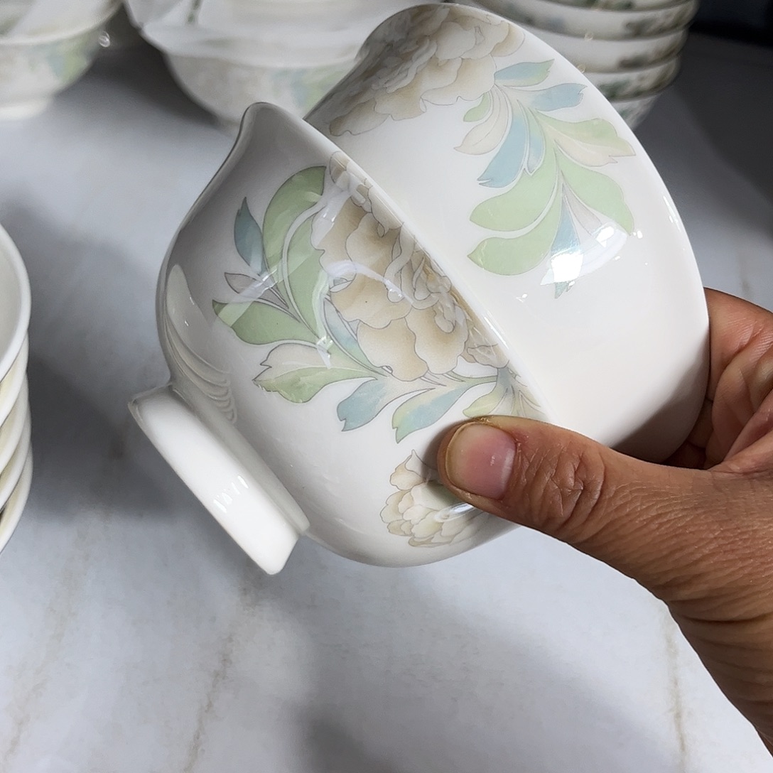 瓷片A132碗十个4.5寸高脚