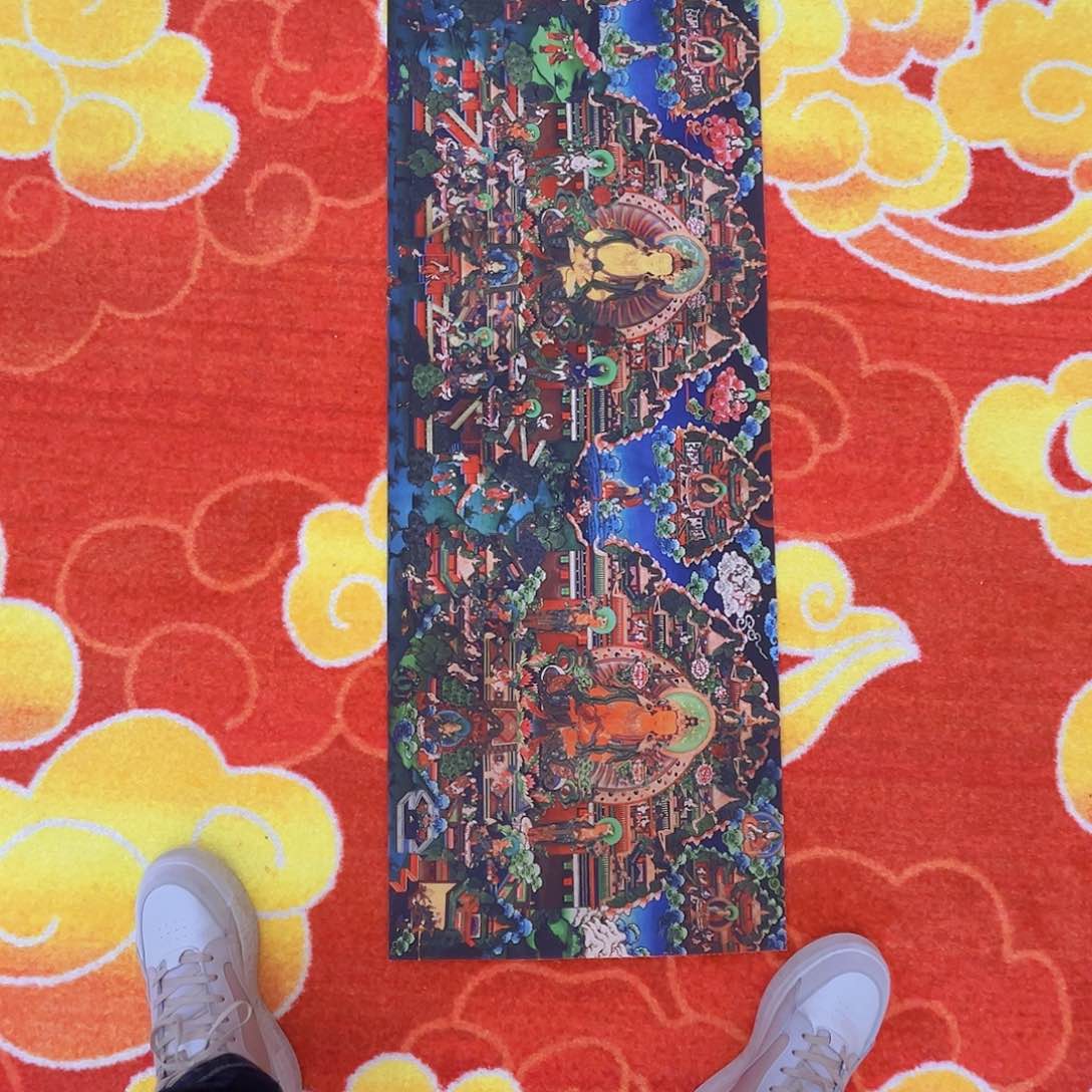 卷轴画唐卡三世佛