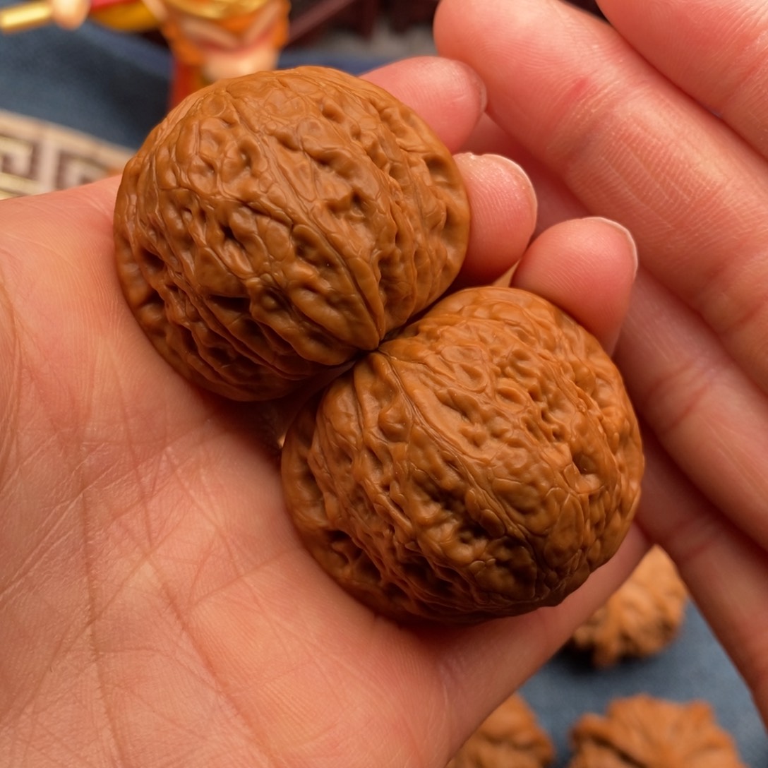 文玩核桃把件38全品球铁锤