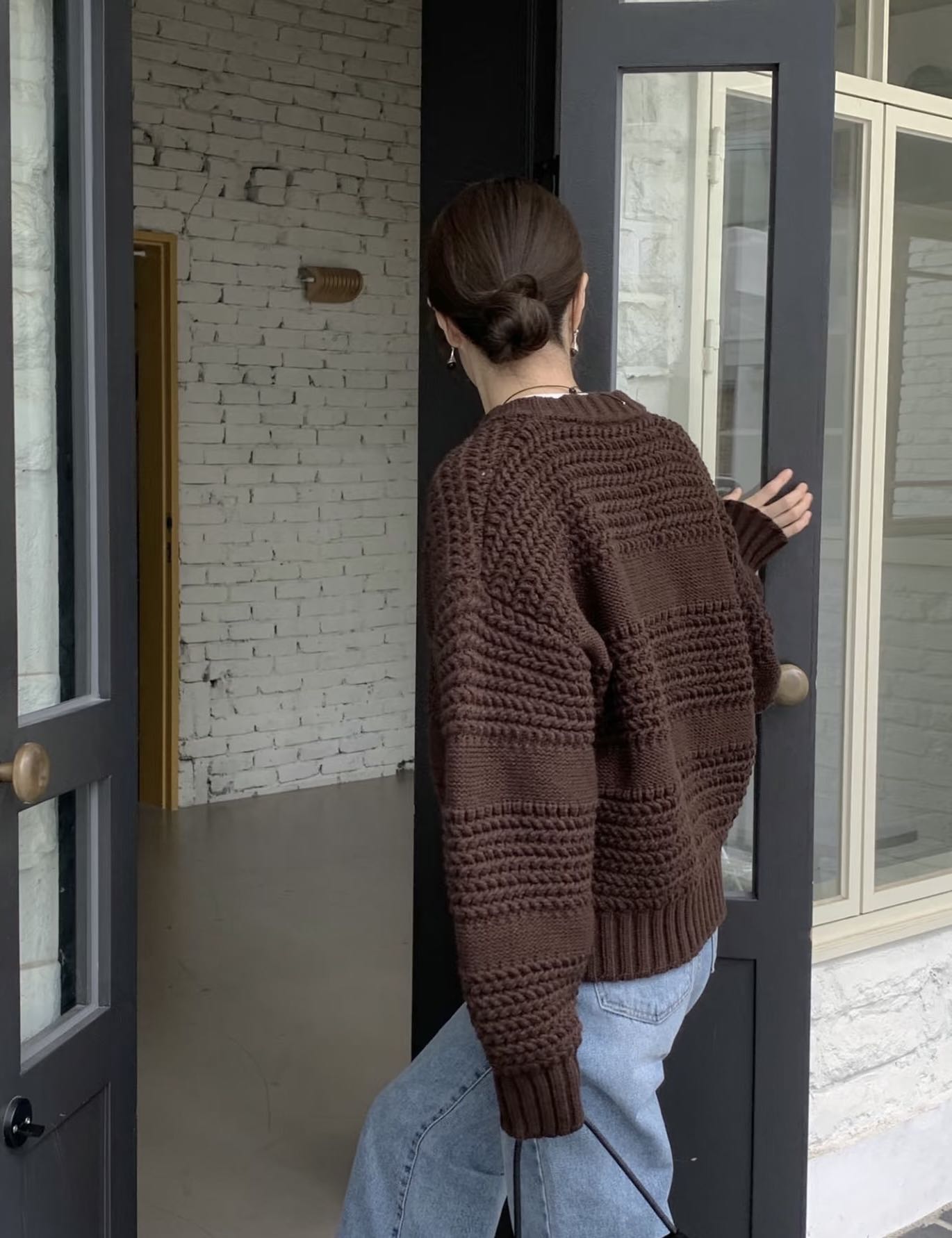 005【冬季新款】复古麻花编织圆领毛衣（777009）