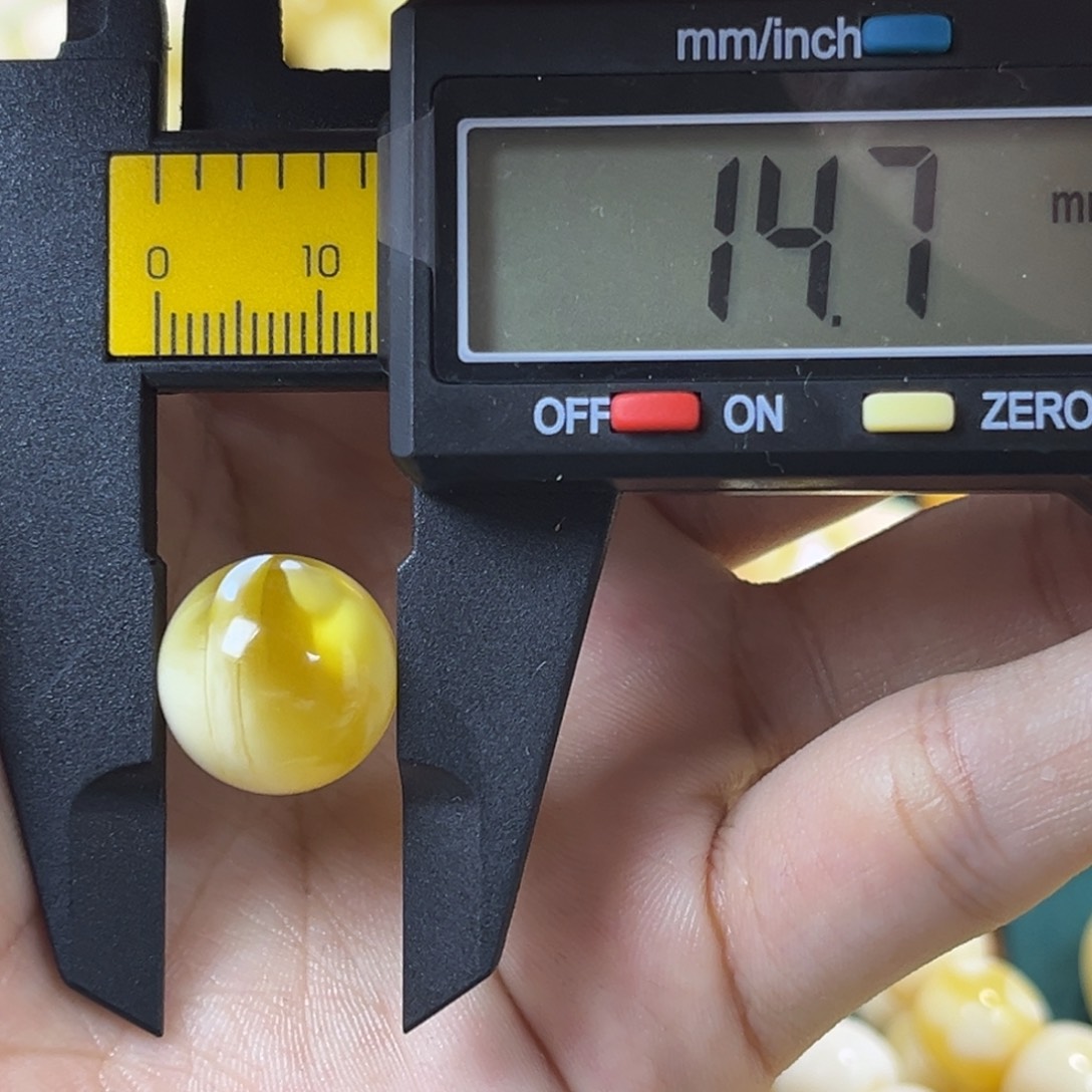 未镶嵌琥珀手链单珠圆珠