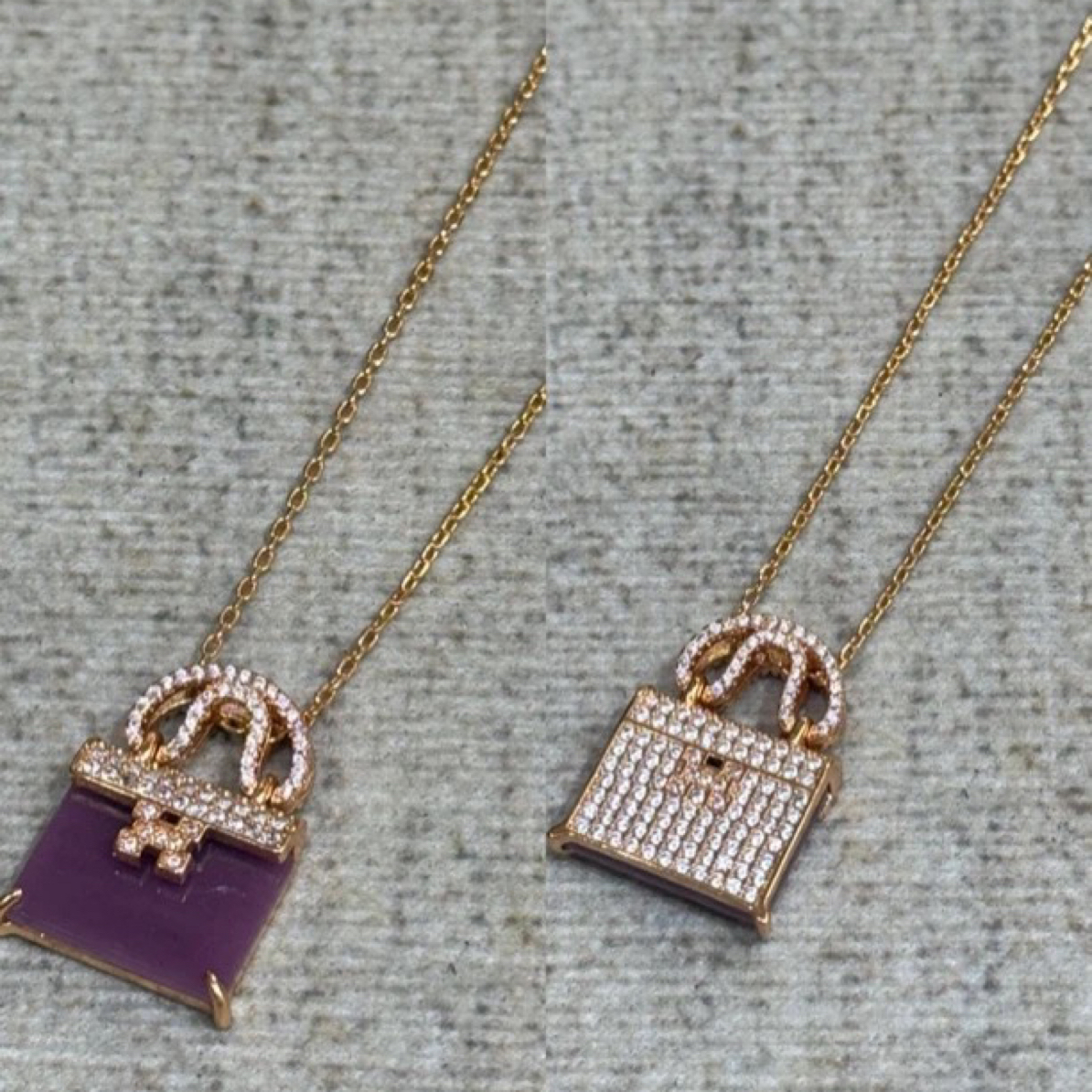 非金属项链 Xmmm/高级色两面戴带钻项链