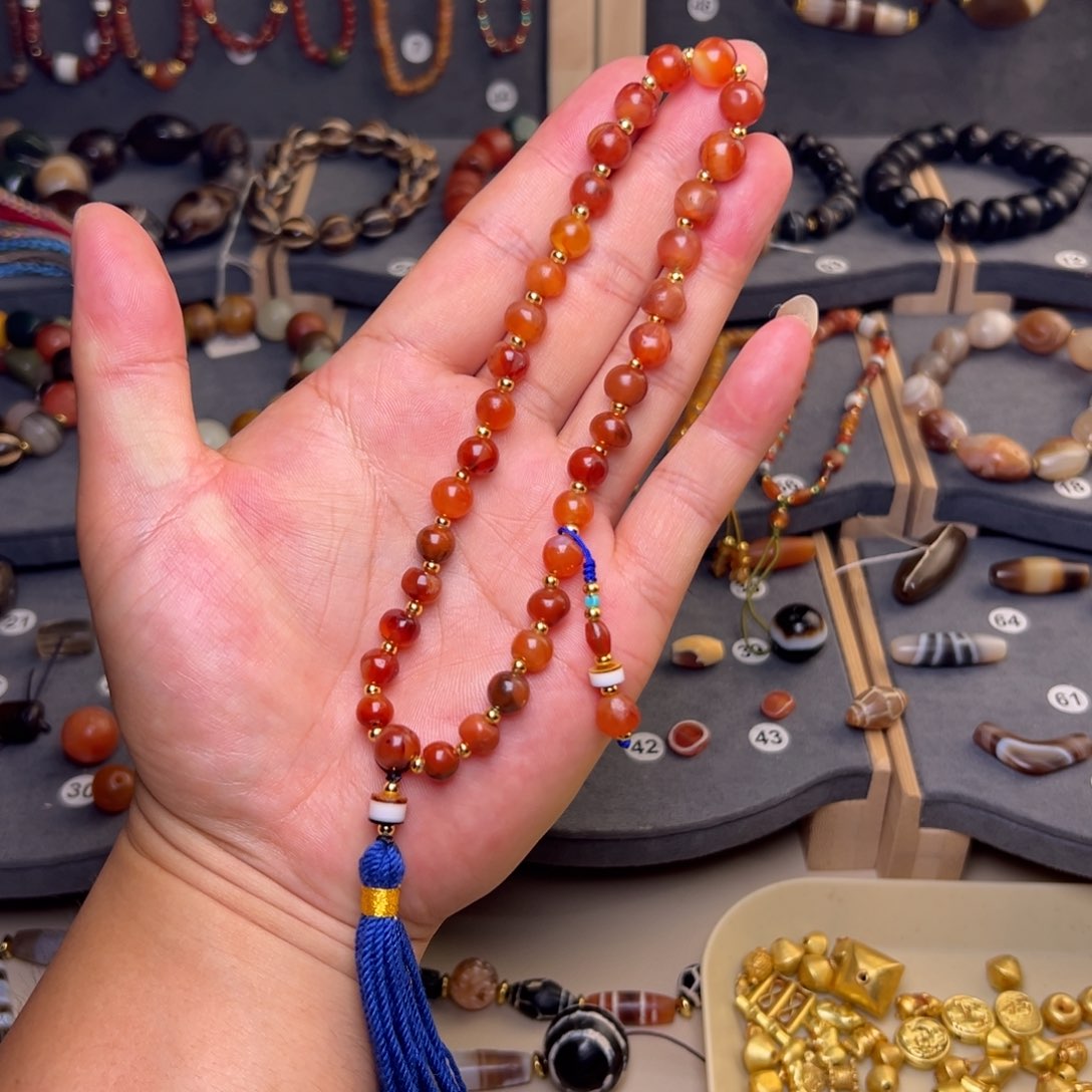 玛瑙/玉髓玛瑙手链合金