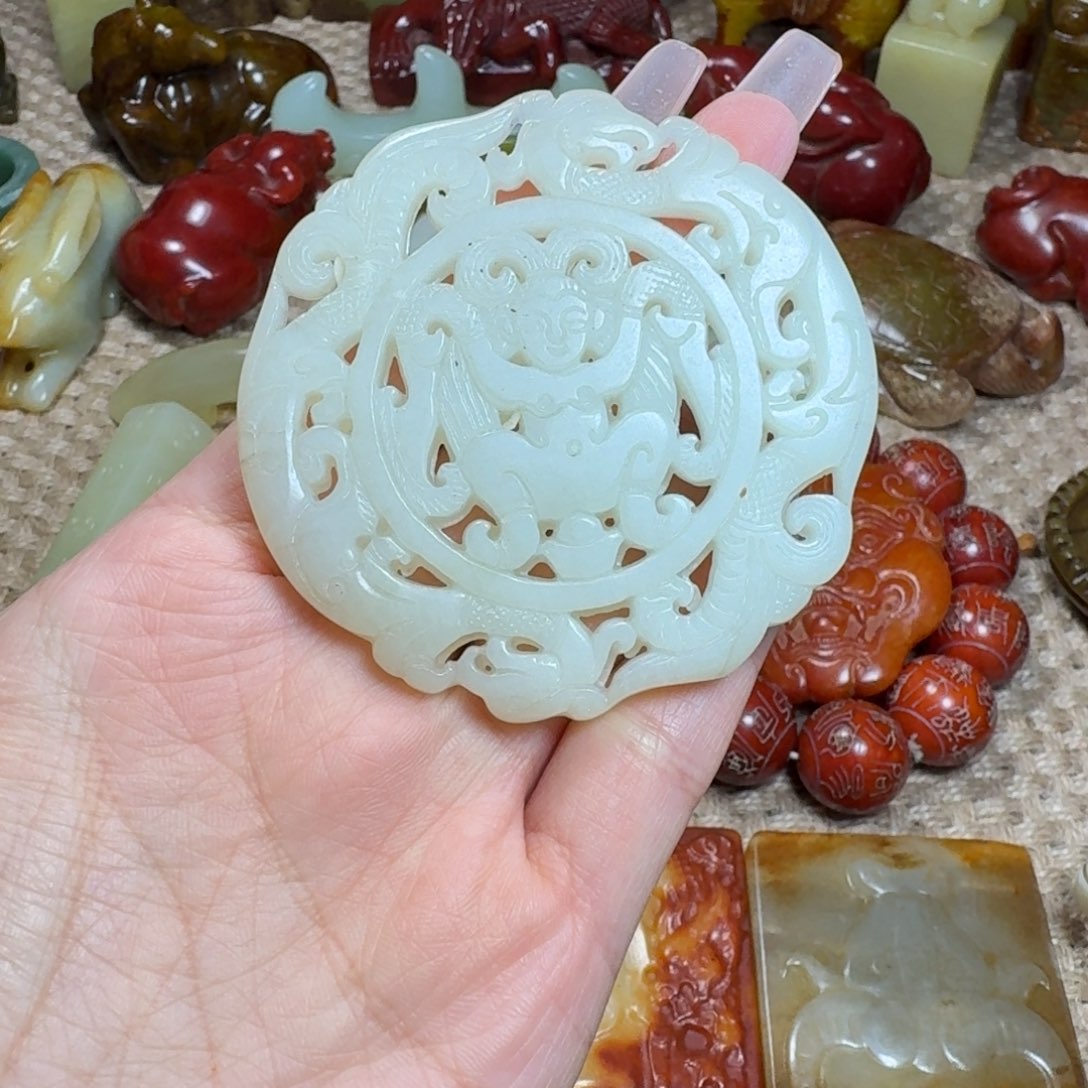 白玉菩提吊坠挂件