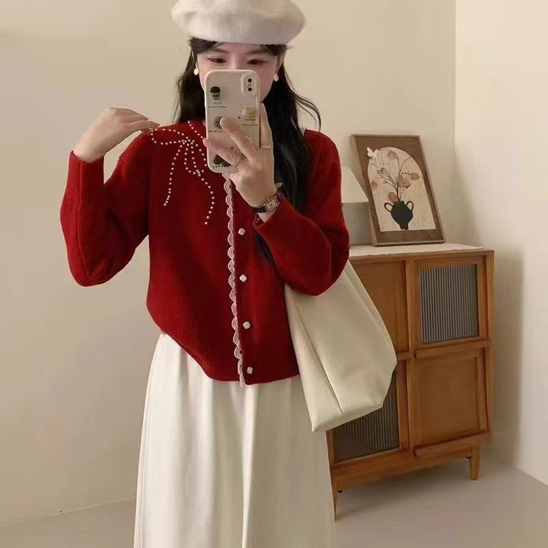 开衫毛衣小香风时尚设计感