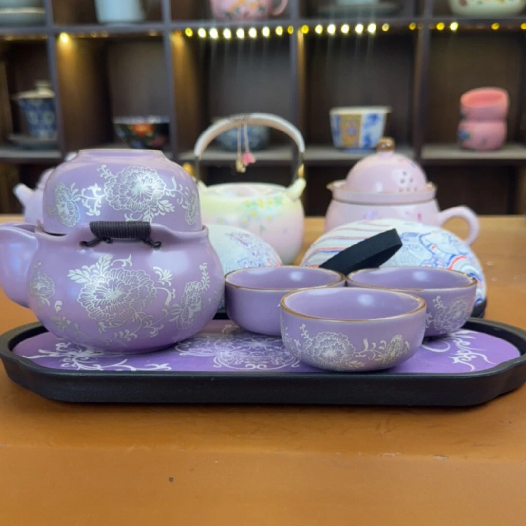 ZH139紫汝一壶四杯带茶盘带包