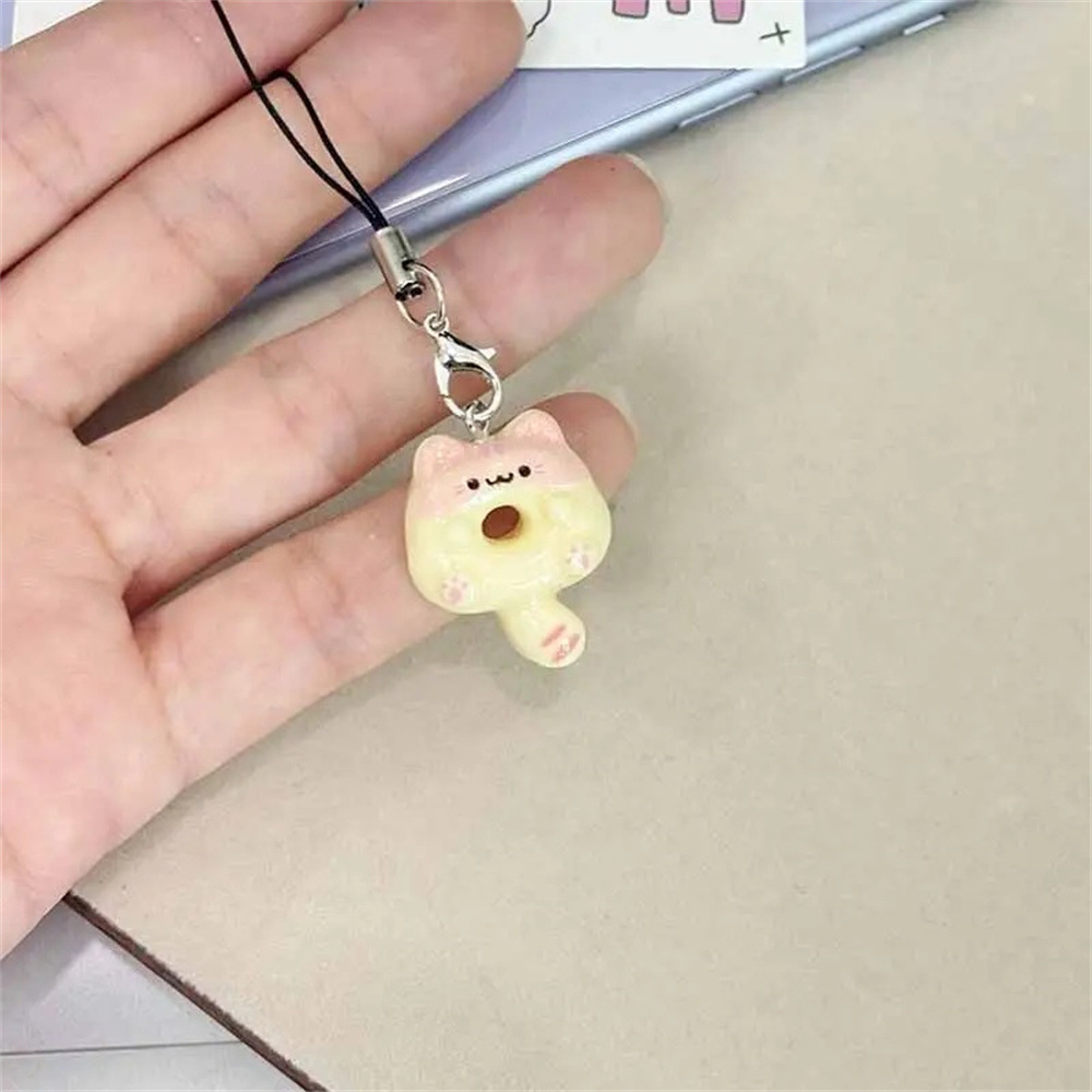 手机绳挂件闺蜜趣味甜甜圈配饰包包食玩可爱猫咪礼物饰品情侣卡通