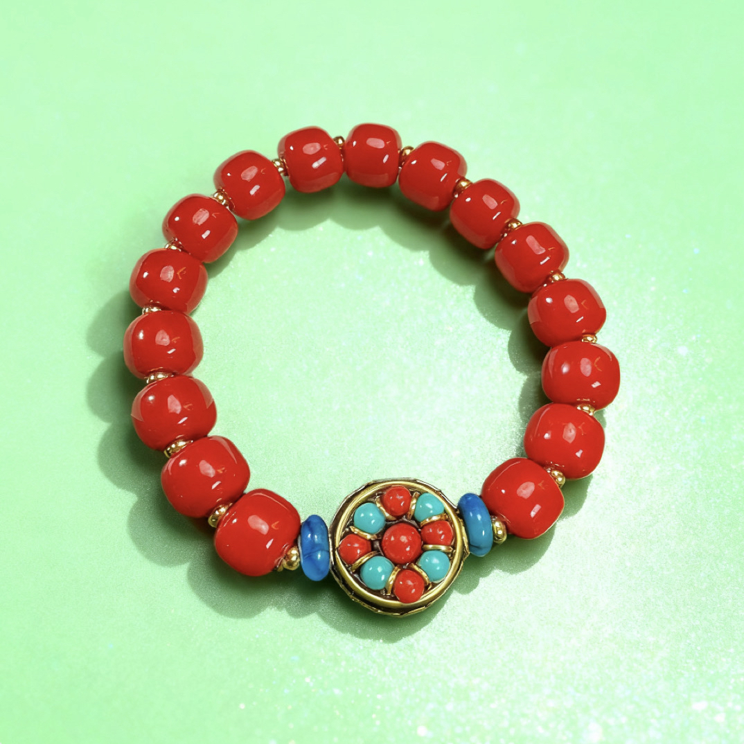 [大熊专属] 深海牛血红DIY手串 A126-YS-1A