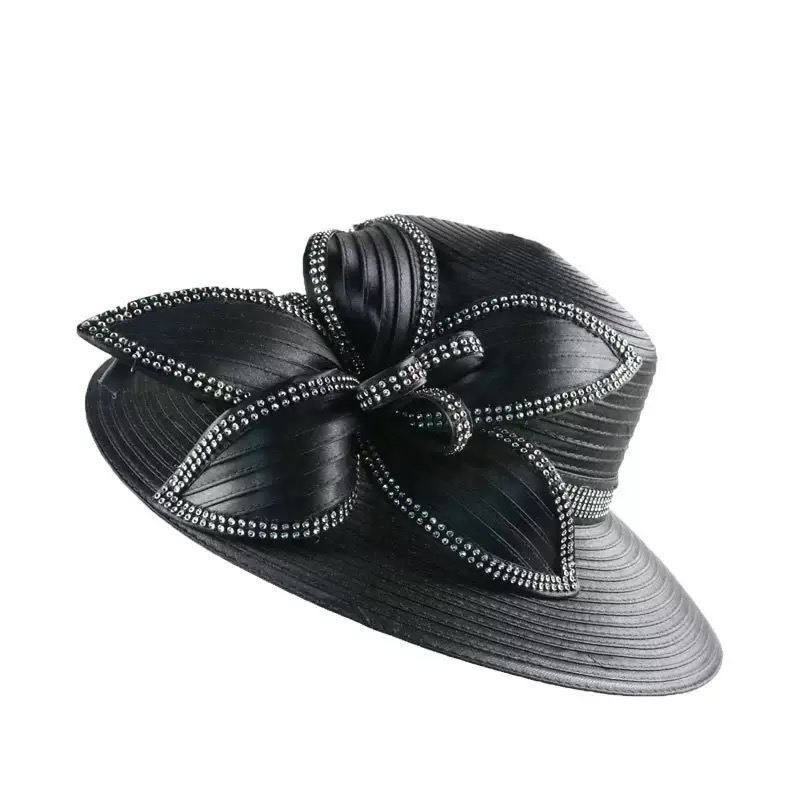 夏季大檐礼帽圆顶轻职风休闲帽子新娘沙滩帽嘻哈风