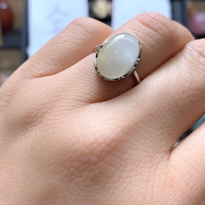 水晶水晶戒指银S925镶嵌