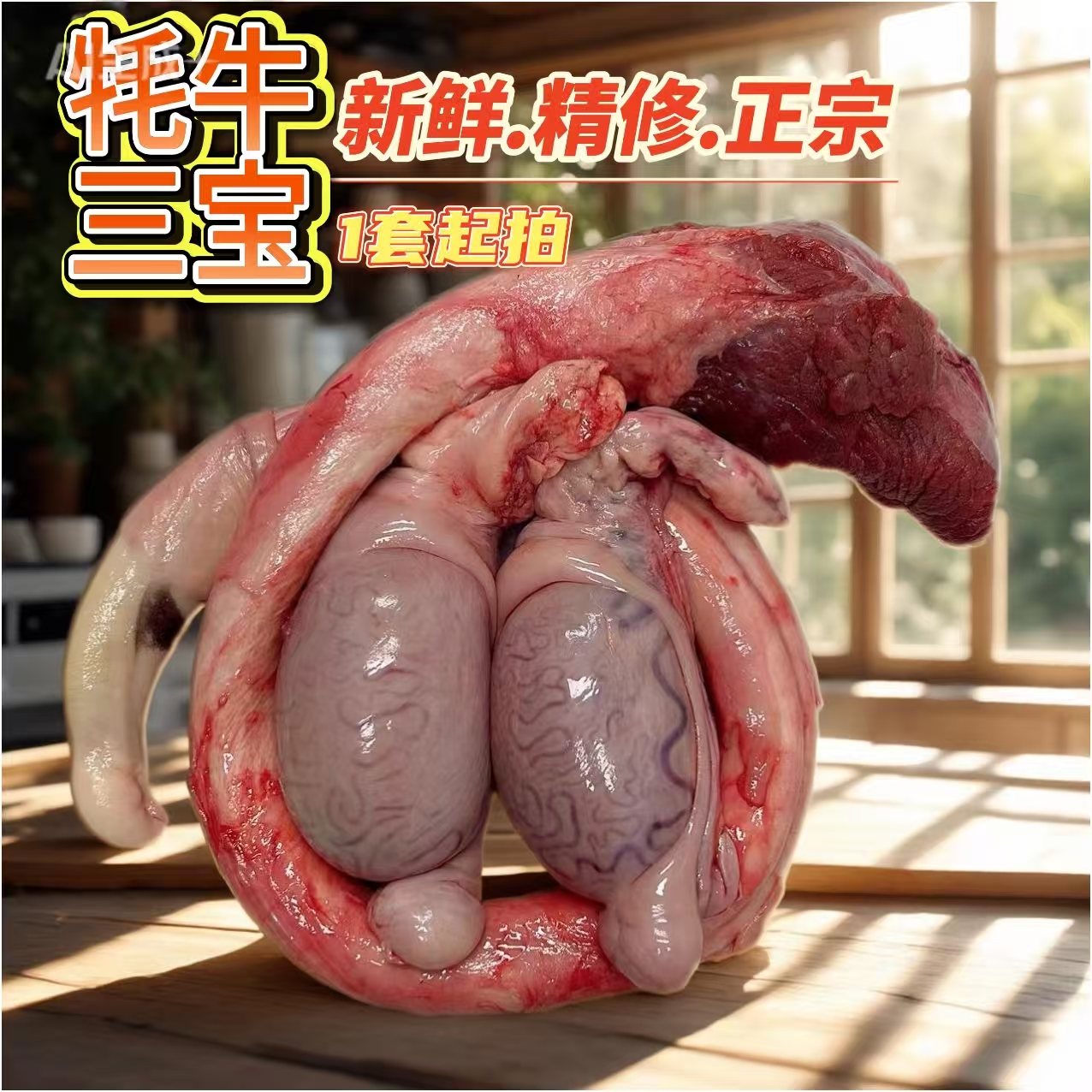 【牦牛鞭】高原牛三宝新鲜精修干净 尿管膜破开 红烧清炖卤营养滋补