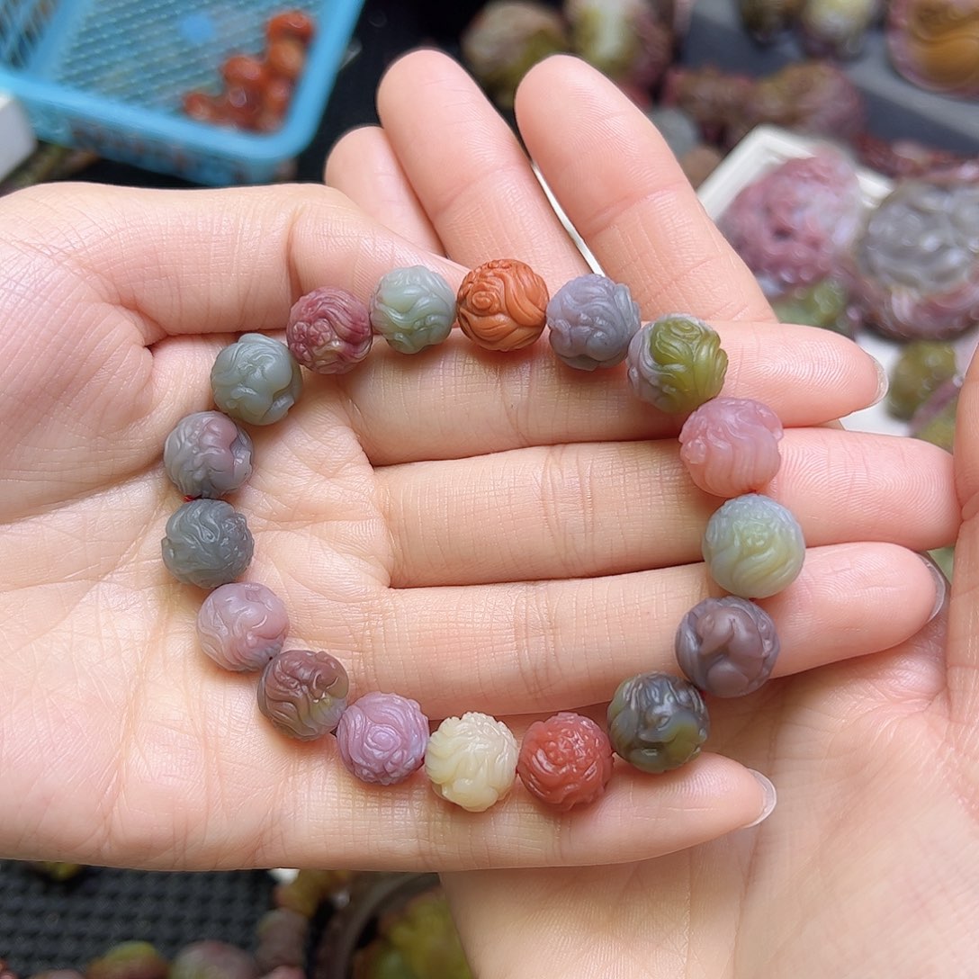 我***风玛瑙/玉髓未镶嵌手串手串