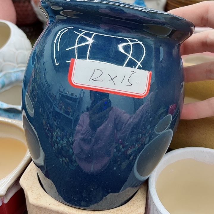 多肉绿植陶瓷花盆9.9包邮，有孔